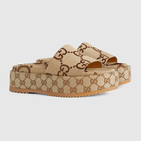 Damen-Slider-Sandalen mit Plateau