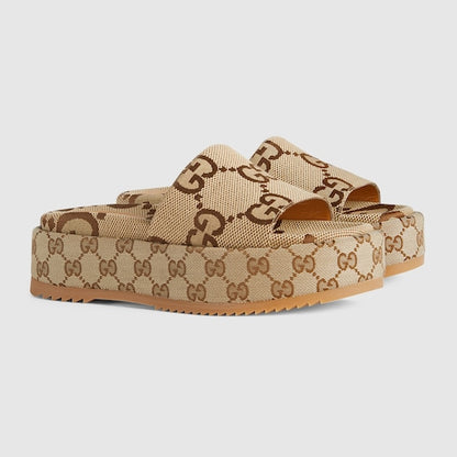 Damen-Slider-Sandalen mit Plateau