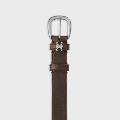 Vivienne Gürtel 25 mm aus Vintage-Kalbsleder in Dunkelbraun für Herren