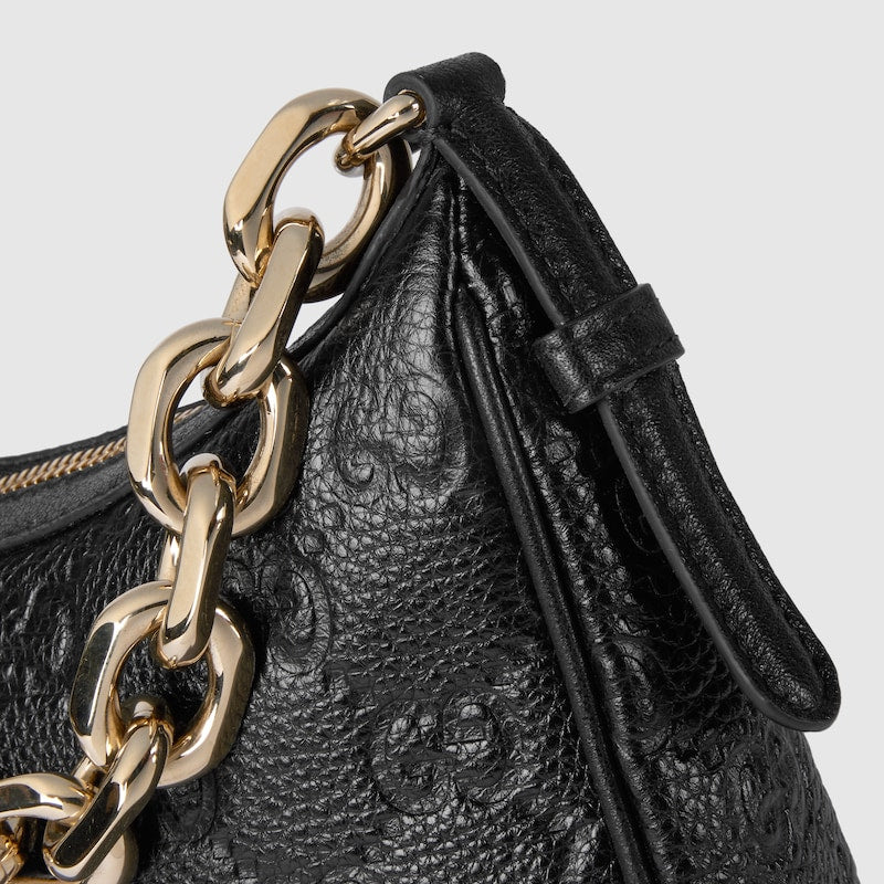 GG Emblem Shoulder Bag Medium Black