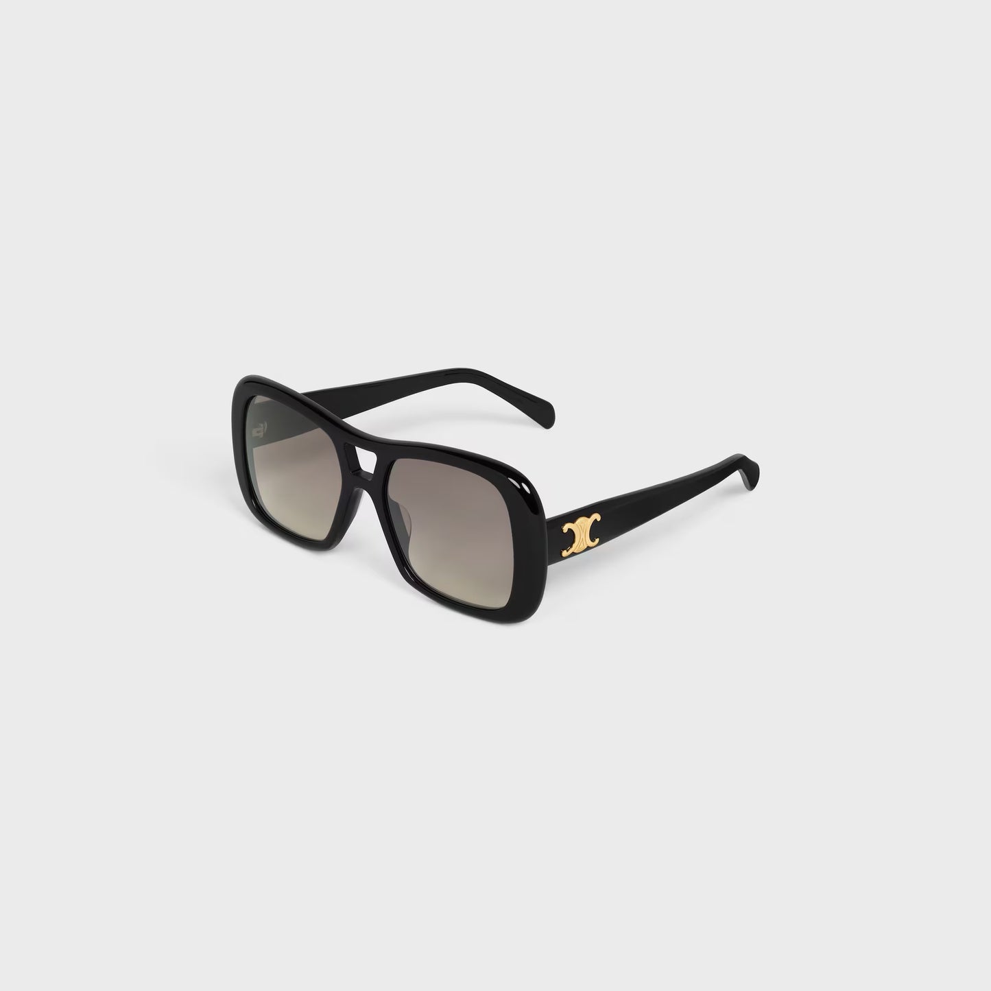 Triomphe 18 Sonnenbrille aus schwarzem Acetat für Damen