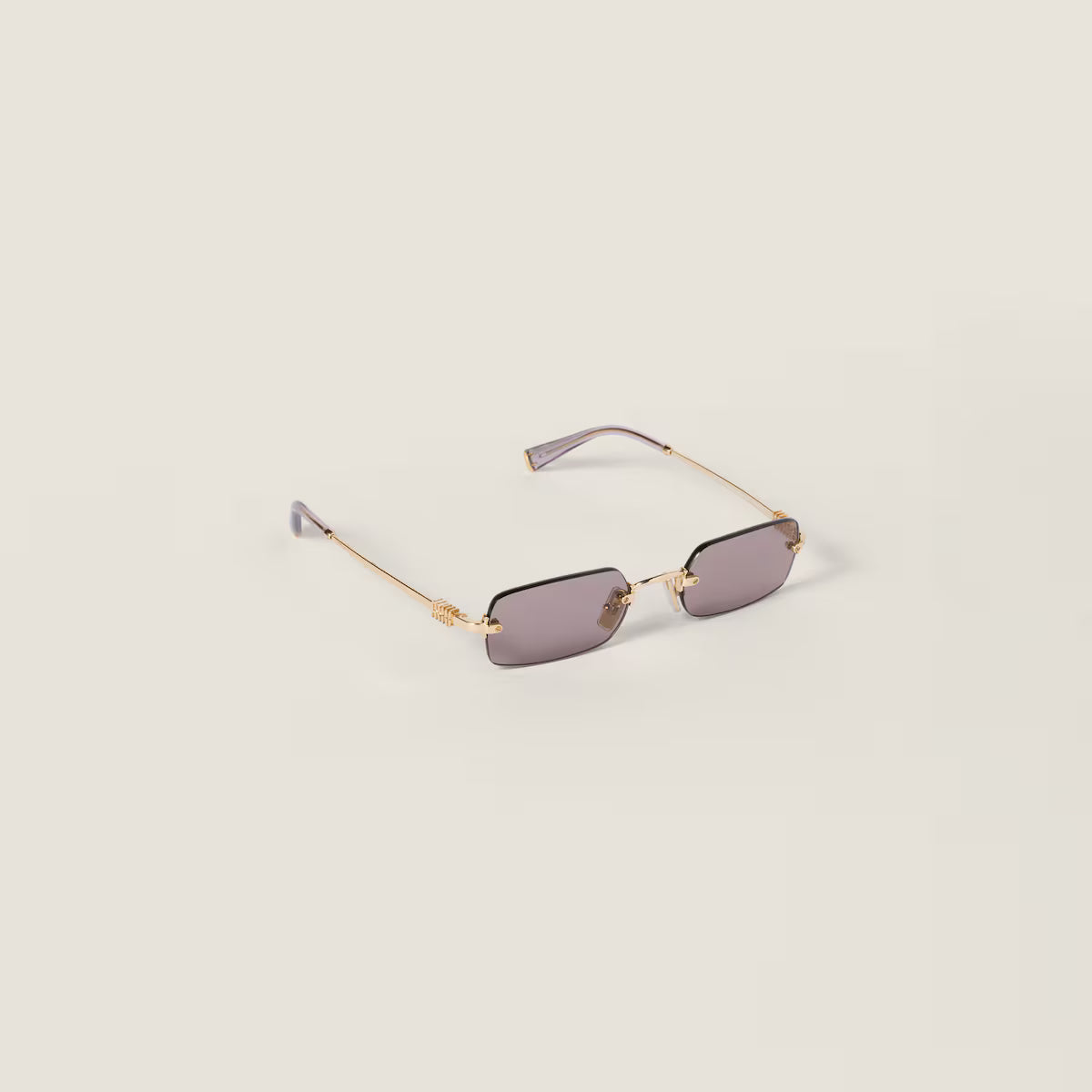 Sonnenbrille mit rechteckigen Gläsern in Malve