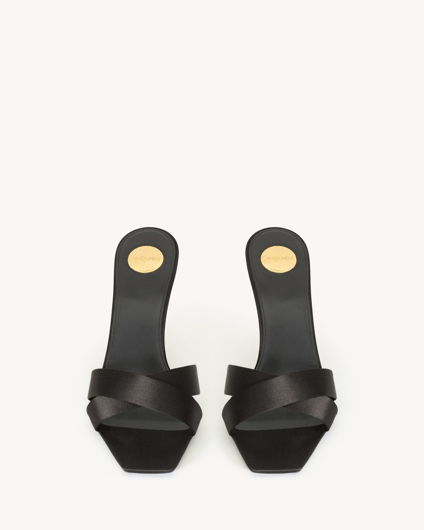Opyum Sandalen 85 mm aus schwarzer Seide