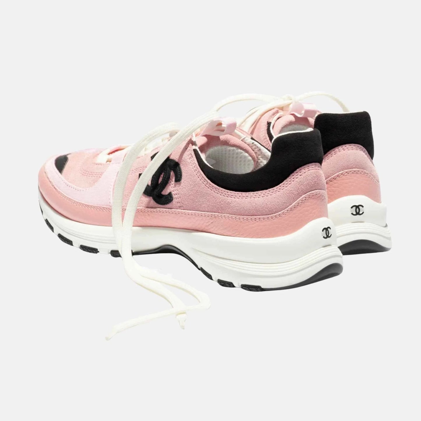 Sneaker aus Wildleder in Rosa/Schwarz