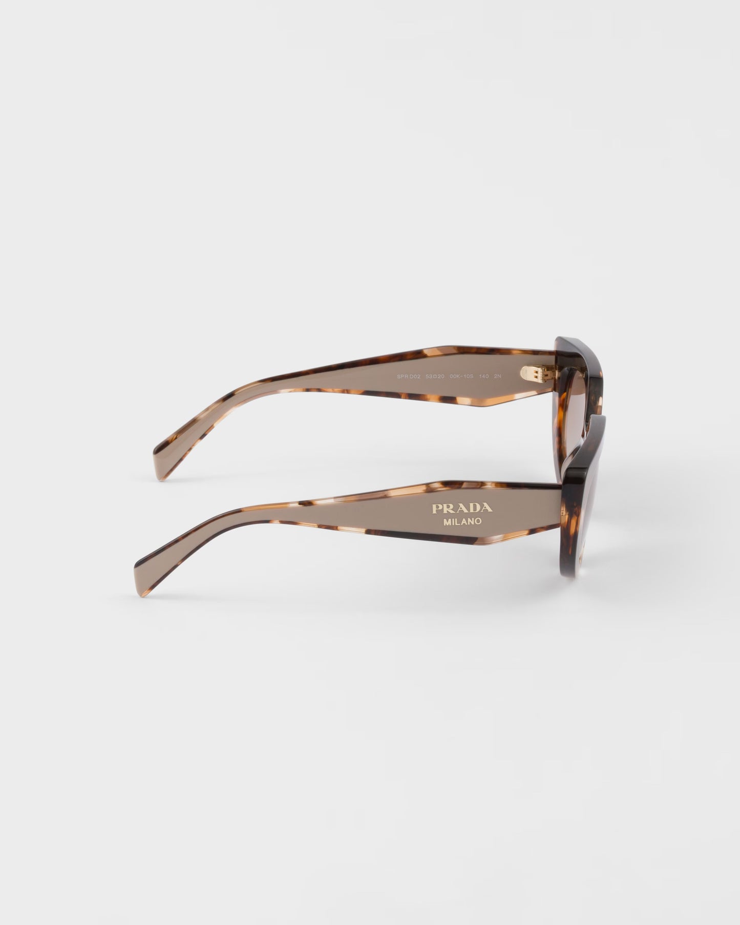 Ovale Sonnenbrille mit Logo und kaffeefarbenen Gläsern