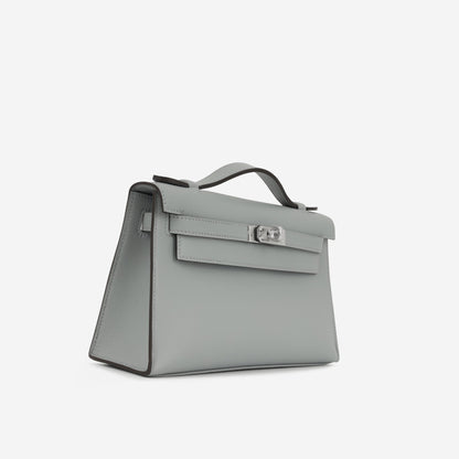 Kelly Pochette – Pantin Swift leather in grey
