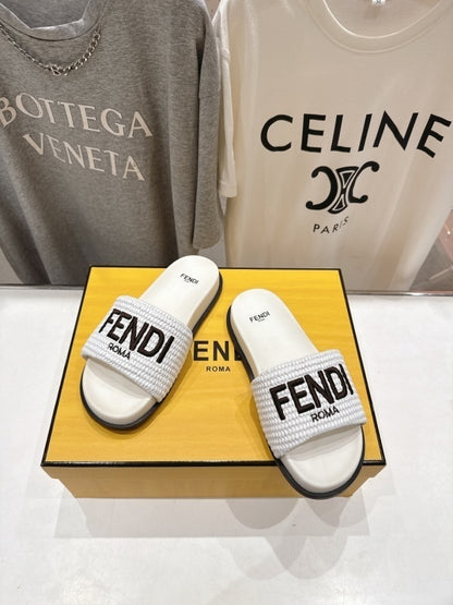 Sunshine FF Sandalen aus Raffia Weiß