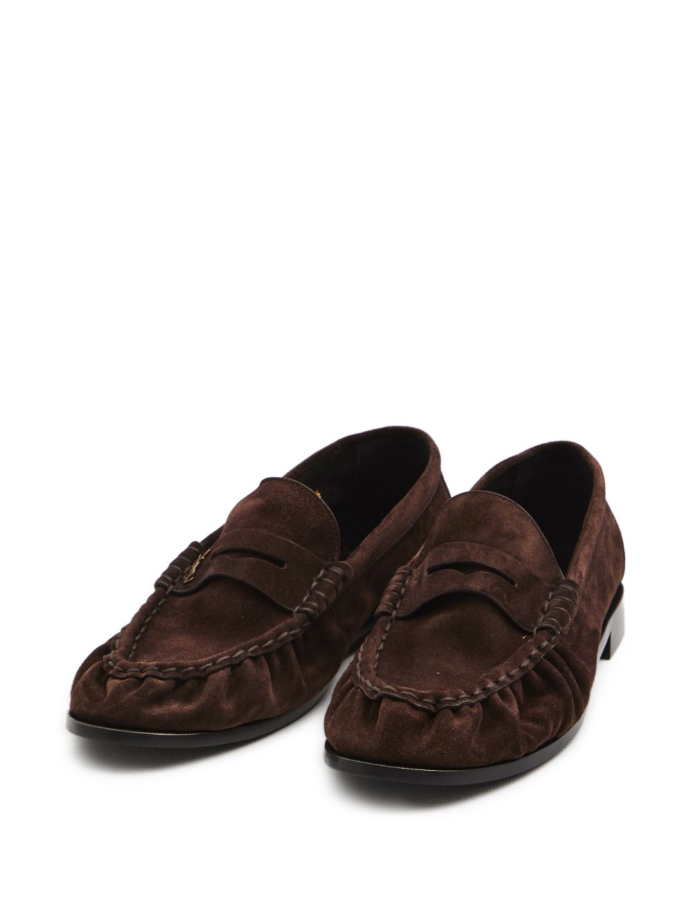 Loafer aus dunkelbraunem Wildleder