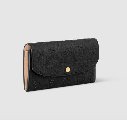 Geldbörse Emilie Leder Monogram Empreinte Schwarz