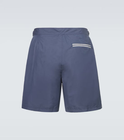 Badehose mit Denim-Logo Blau