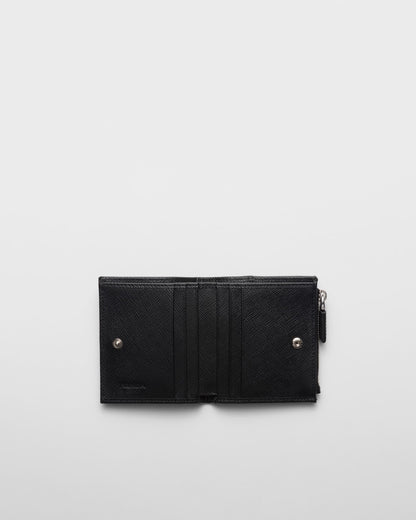 Kleines schwarzes Re-Nylon-Portemonnaie