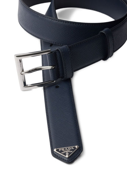 Saffiano leather belt