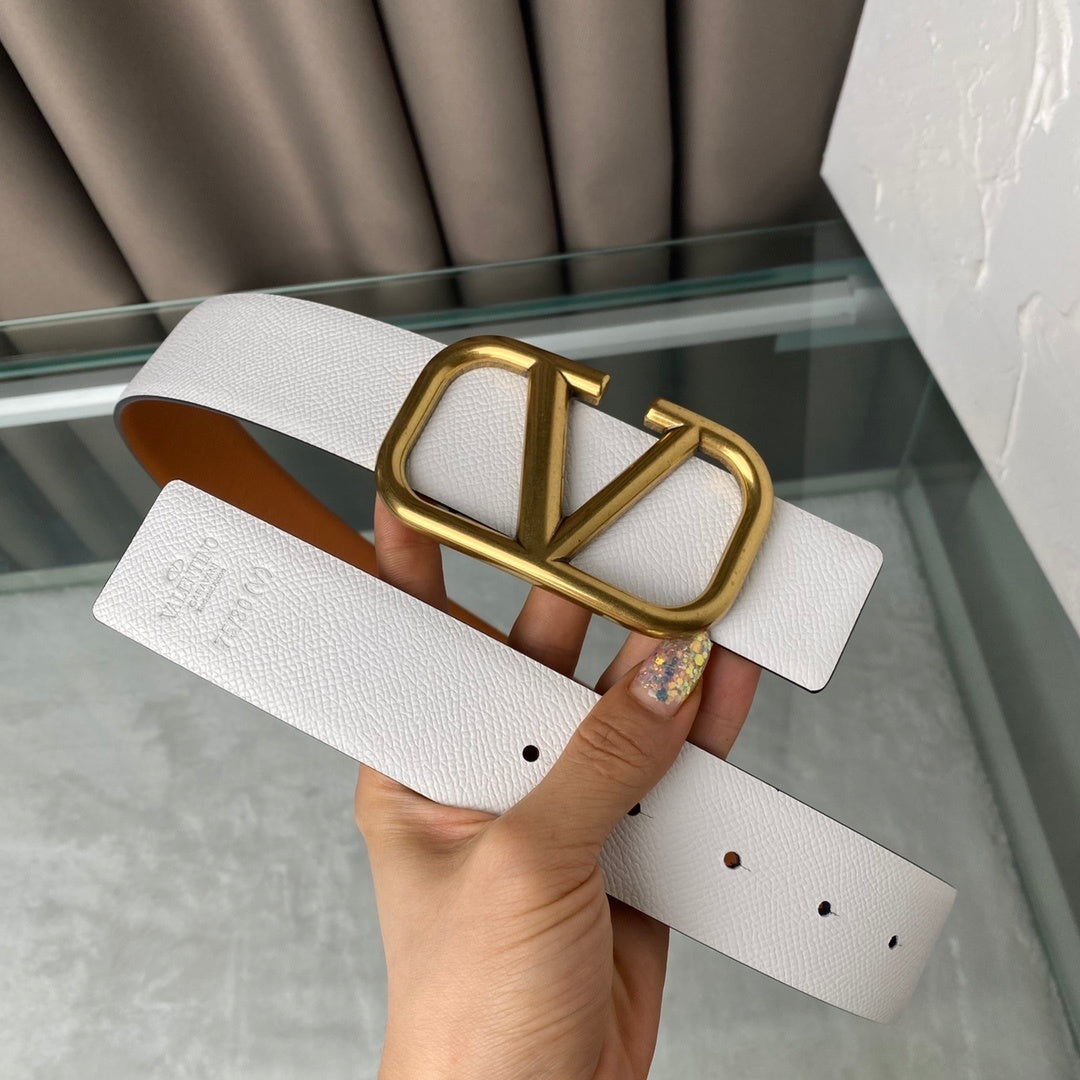 Reversible VLogo Signature Calfskin Belt 40mm Brown