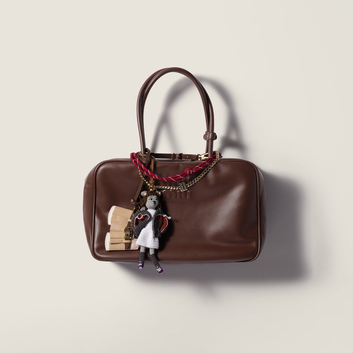 Beau Tasche groß aus Leder in Braun