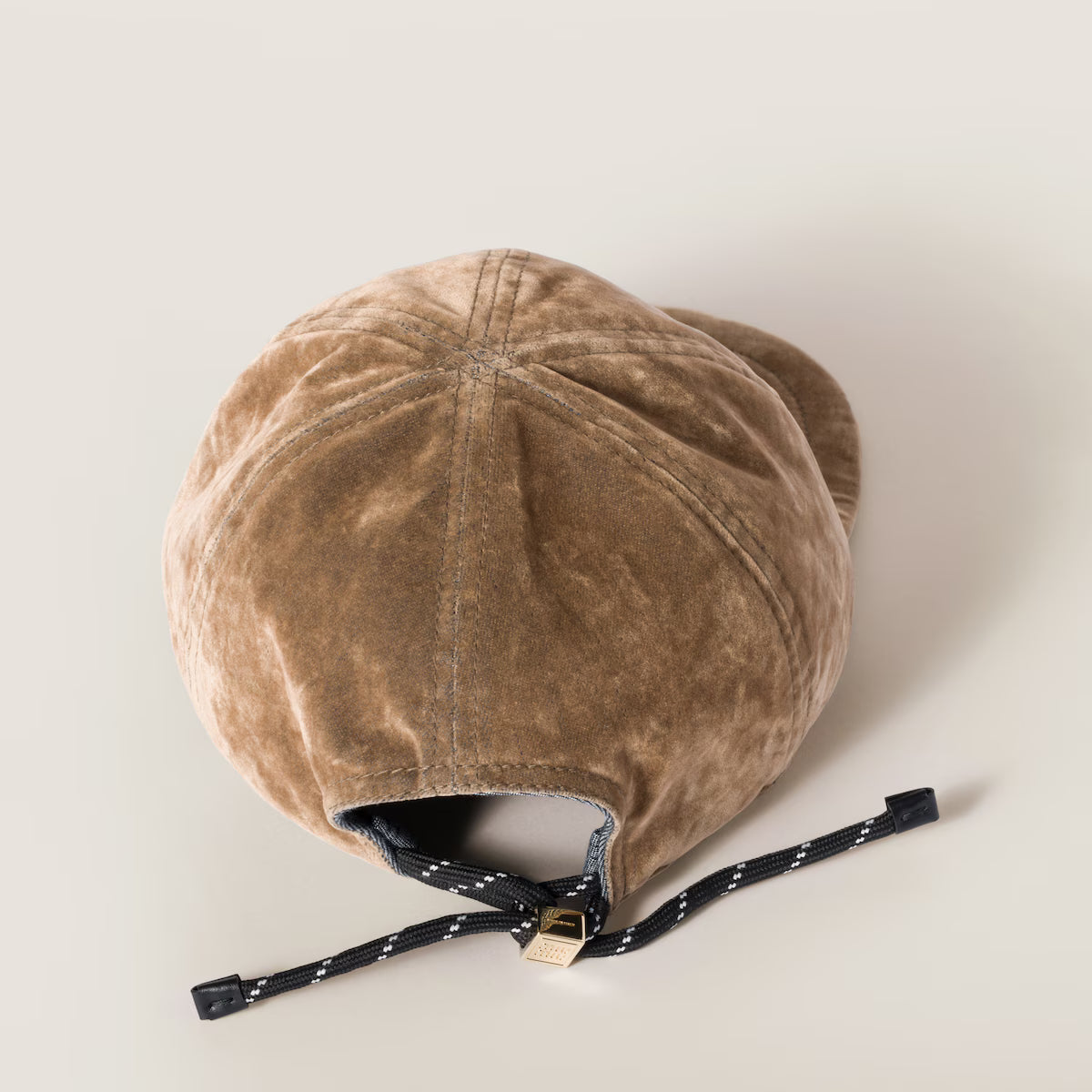 Velvet Baseball Cap Sand/Black
