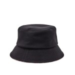 Schwarzer Bucket Hat aus Baumwolle