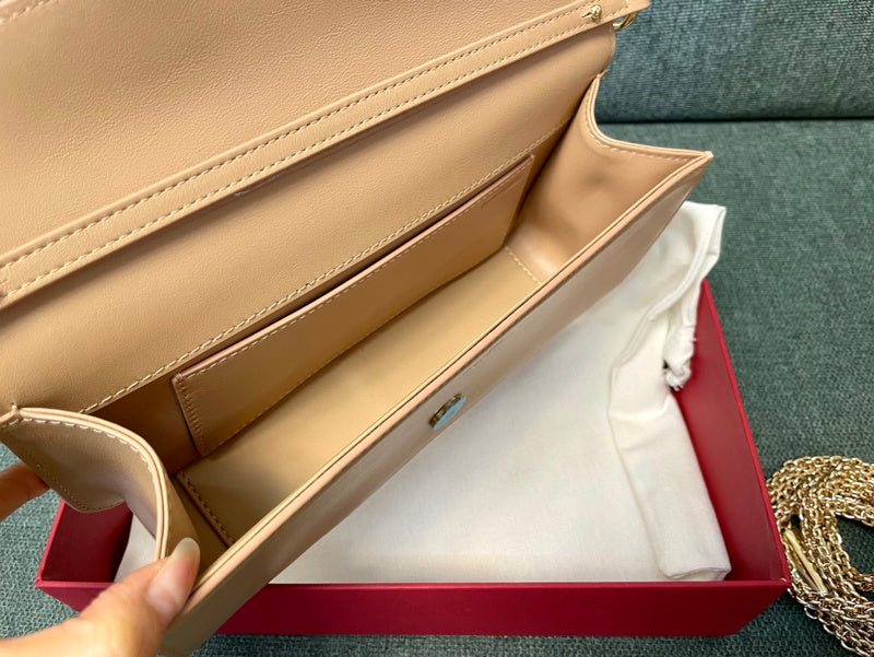 Locò Schultertasche aus Kalbsleder Beige