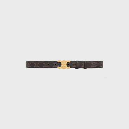 Triomphe Gürtel 25 mm aus Triomphe-Canvas in Cognac für Damen