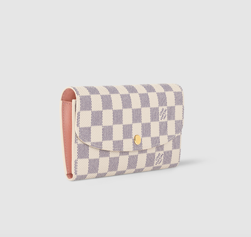 Emilie Damier Azur-Canvas wallet