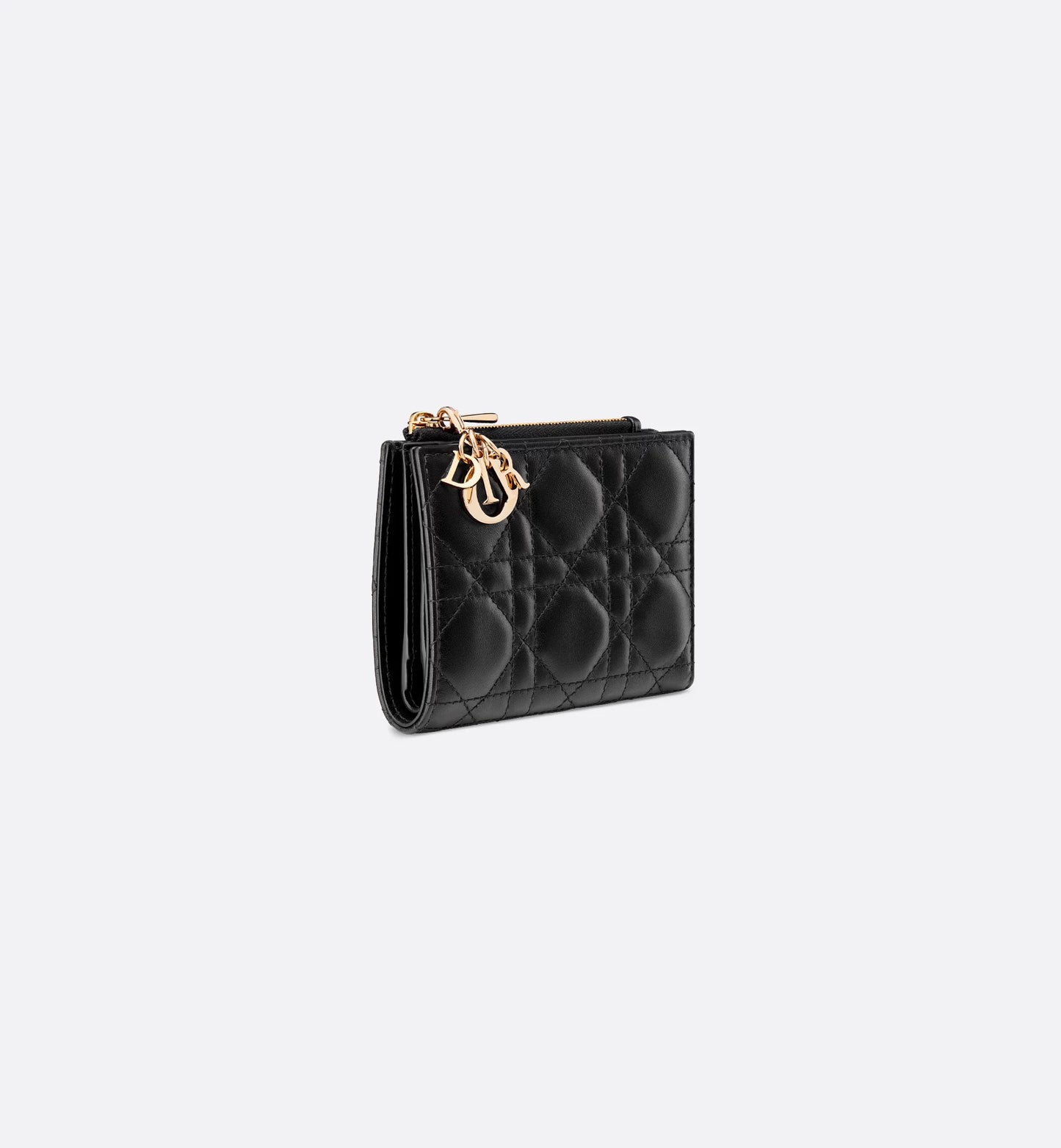 Lady Dahlia Wallet Lambskin Cannage Black