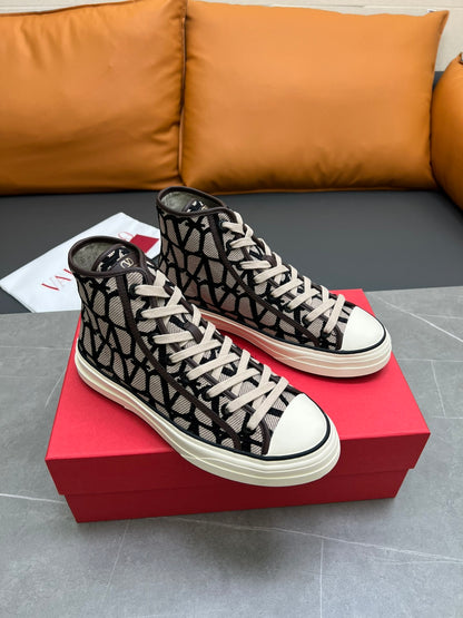 Toile Iconographe Totaloop High-Top-Sneakers Beige/Schwarz