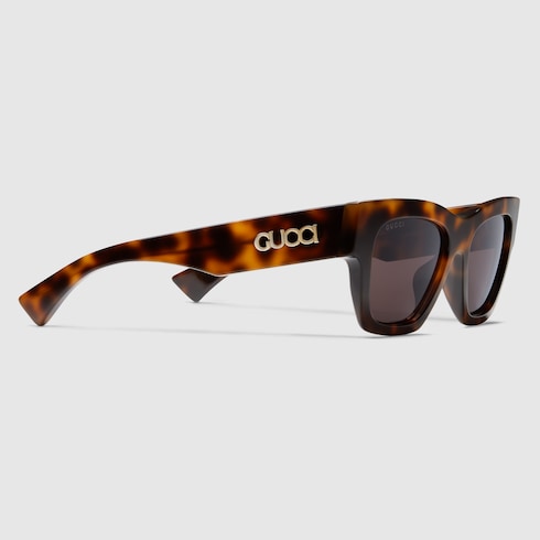 Sonnenbrille Rechteckig Schildpatt Mittel