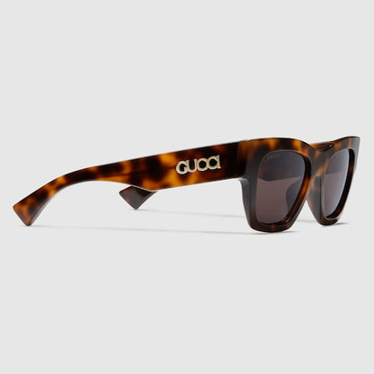 Sonnenbrille Rechteckig Schildpatt Mittel