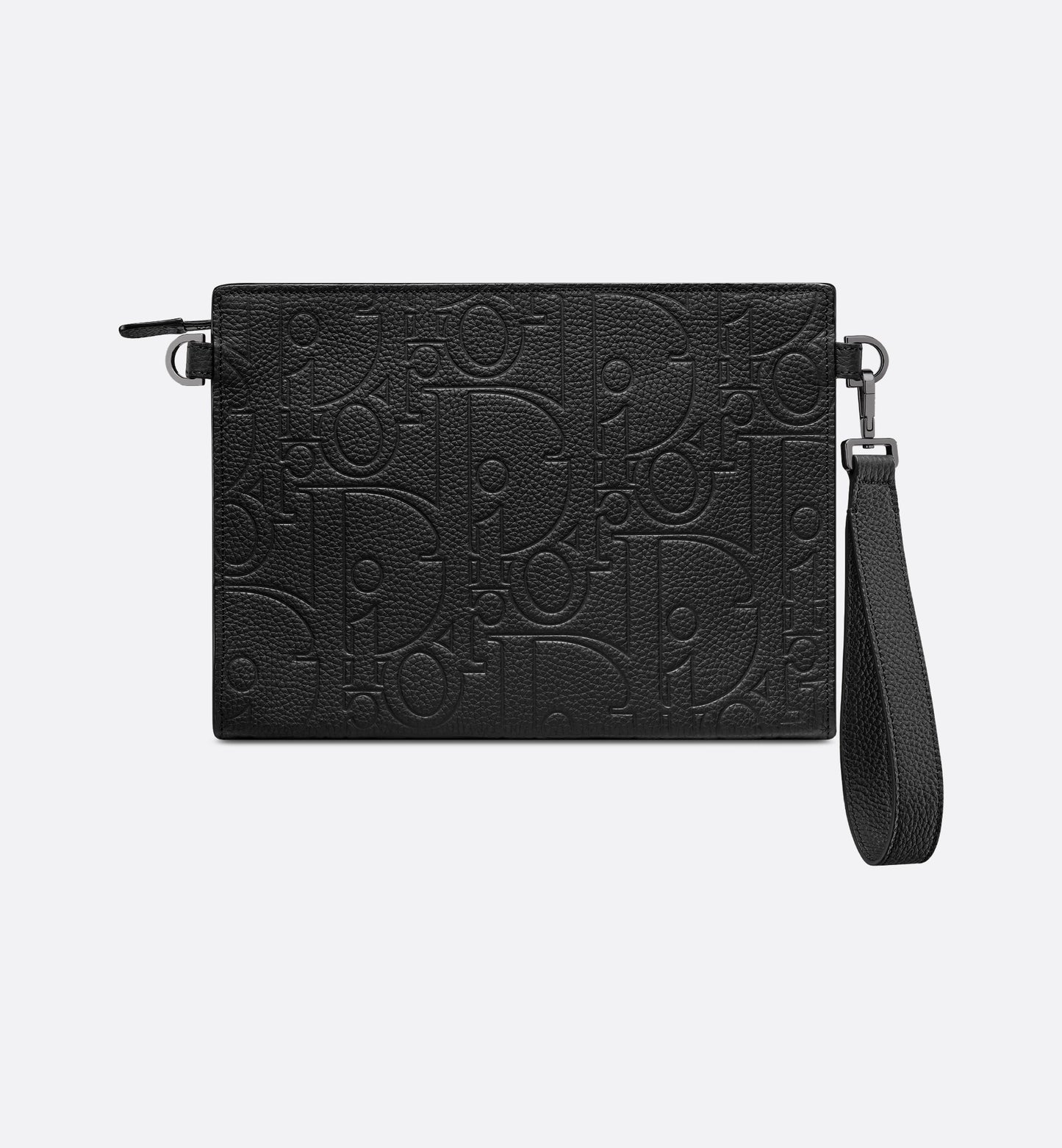 Dreieckige A5 Pochette Gravity Leder Schwarz