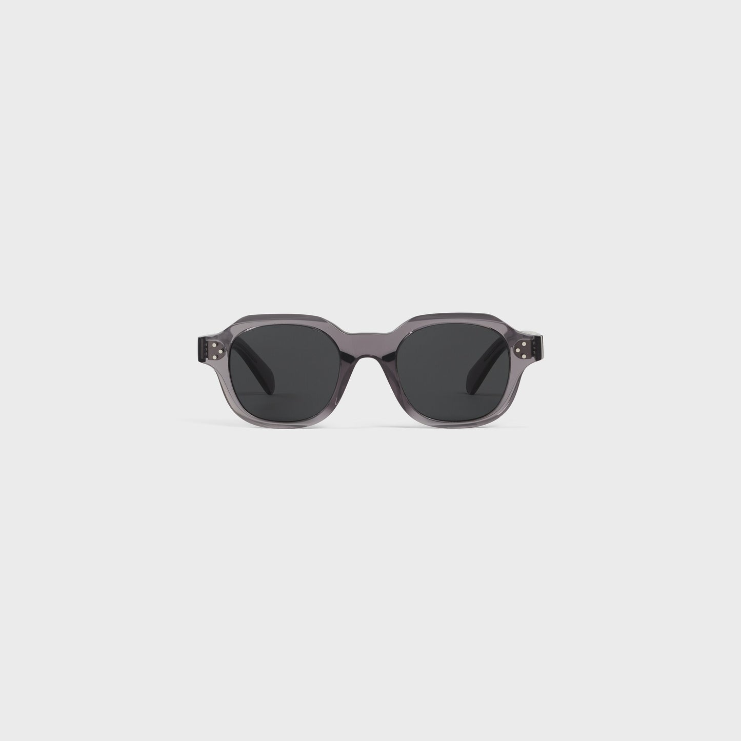 Black Frame 60 Sonnenbrille aus transparent grauem Acetat