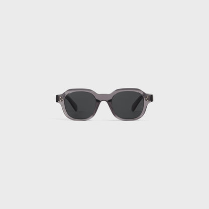 Black Frame 60 Sonnenbrille aus transparent grauem Acetat