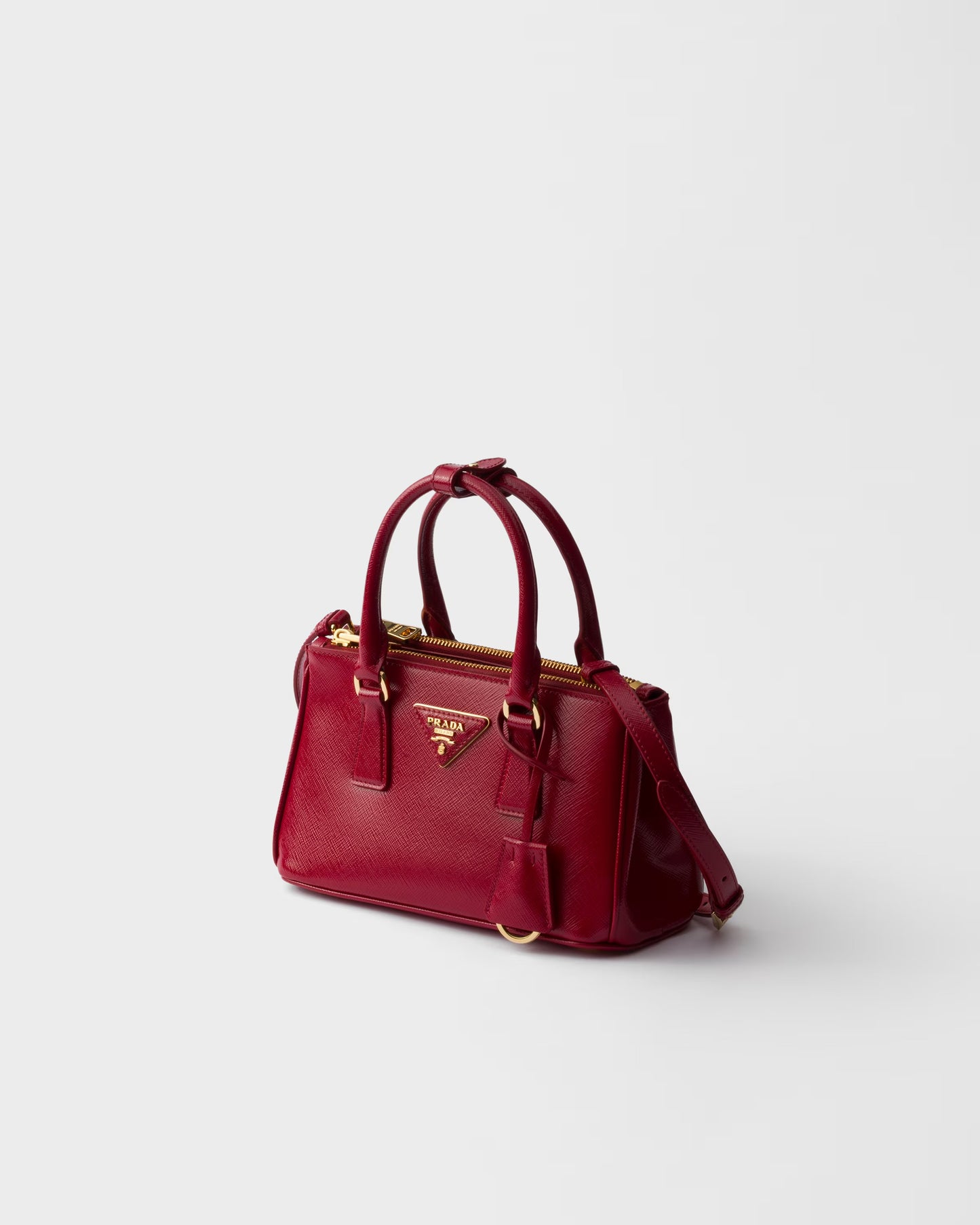 Kirschrot Galleria Mini Bag aus Saffiano-Leder