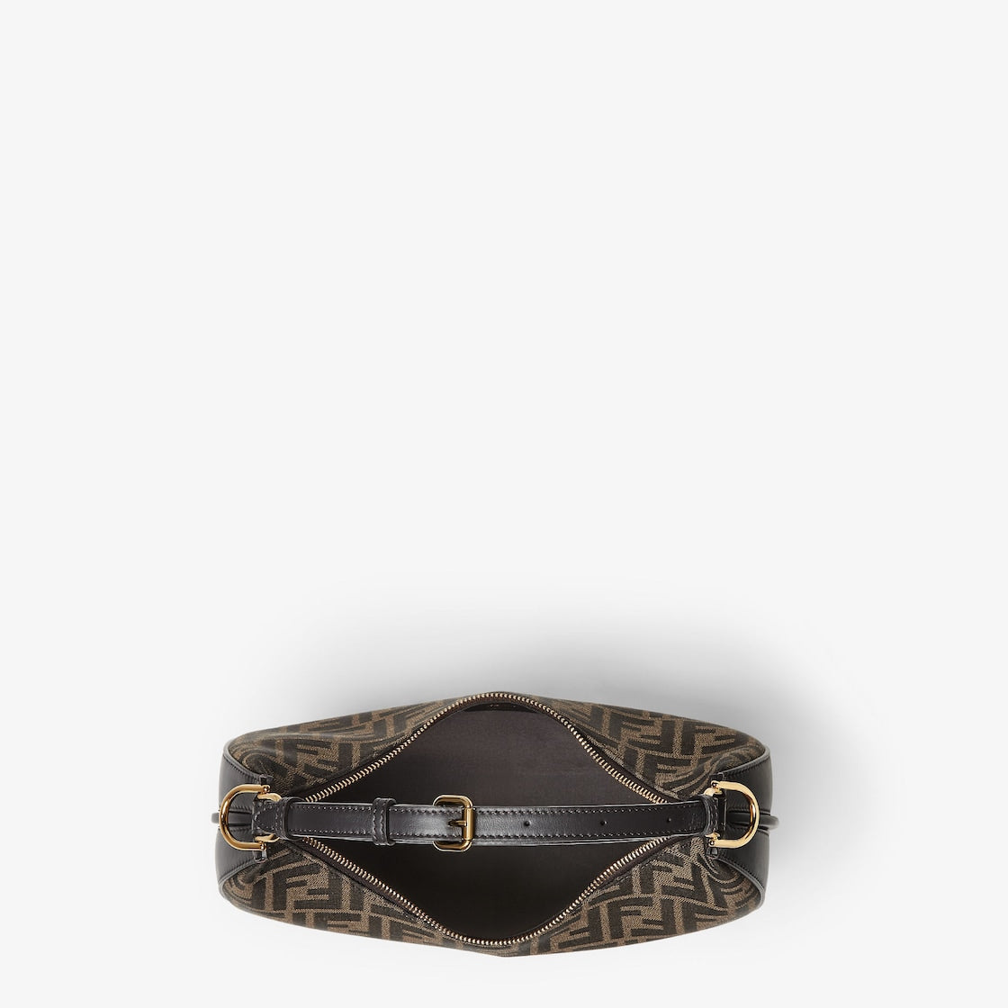 Fendigraphy Small Tasche aus FF-Jacquardgewebe Braun