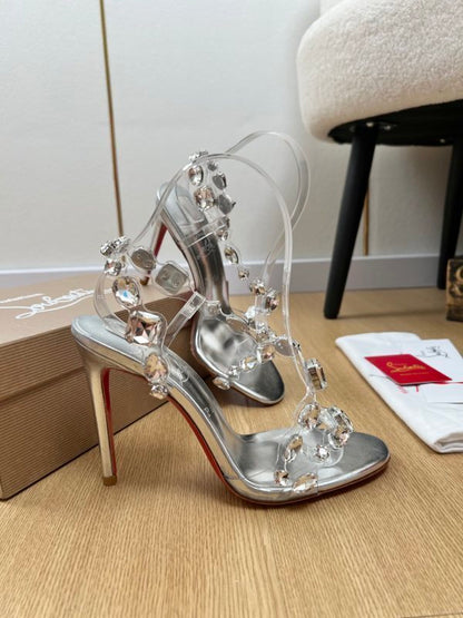 Rosalie Jewel 100 Sandalen mit Kristallverzierung Weiß