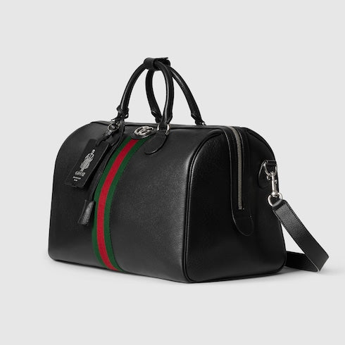 Savoy Weekender Medium aus schwarzem Leder
