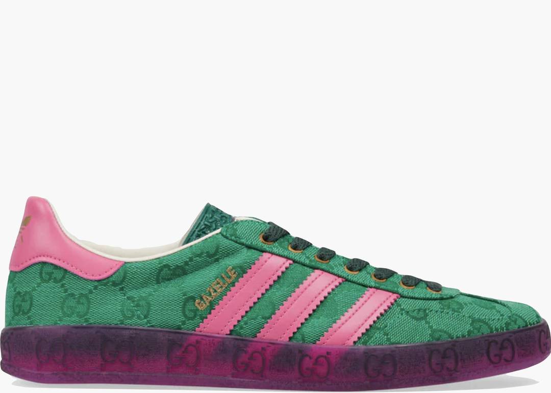 GG x Adidas Gazelle „Green GG Monogram“