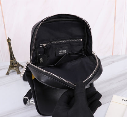 Chest Bag FF Jacquard Schwarz/Gelb