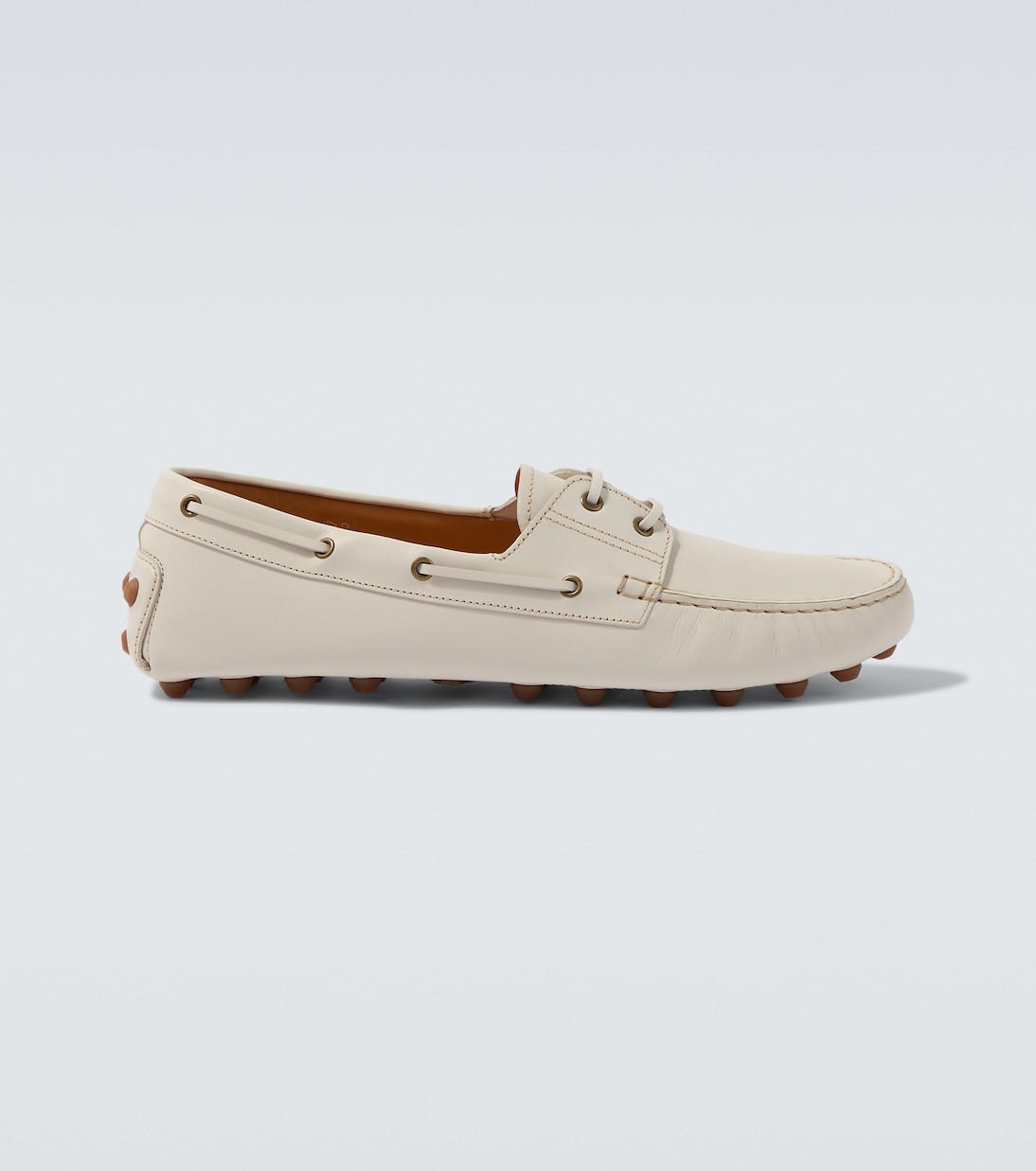 Loafer aus Leder Weiß