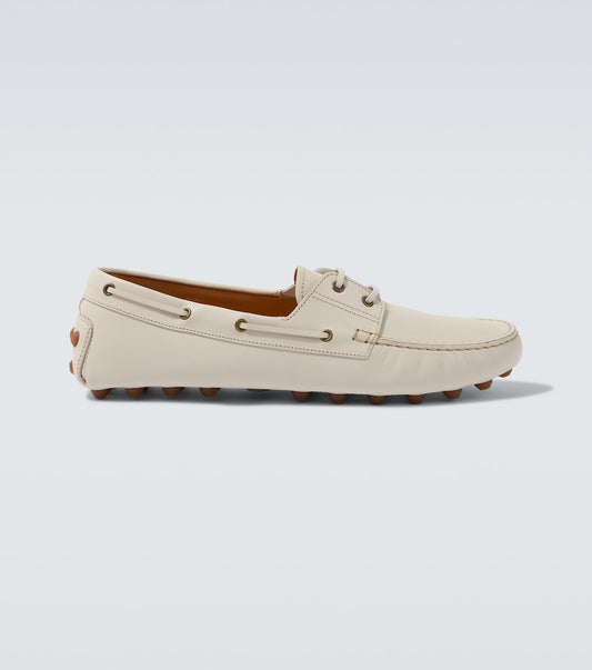 White Leather Loafers