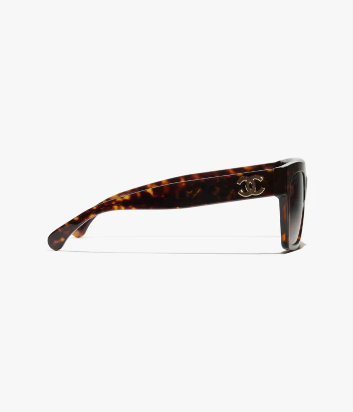 Butterfly-Sonnenbrille aus Havanna-Acetat mit braunen Gläsern
