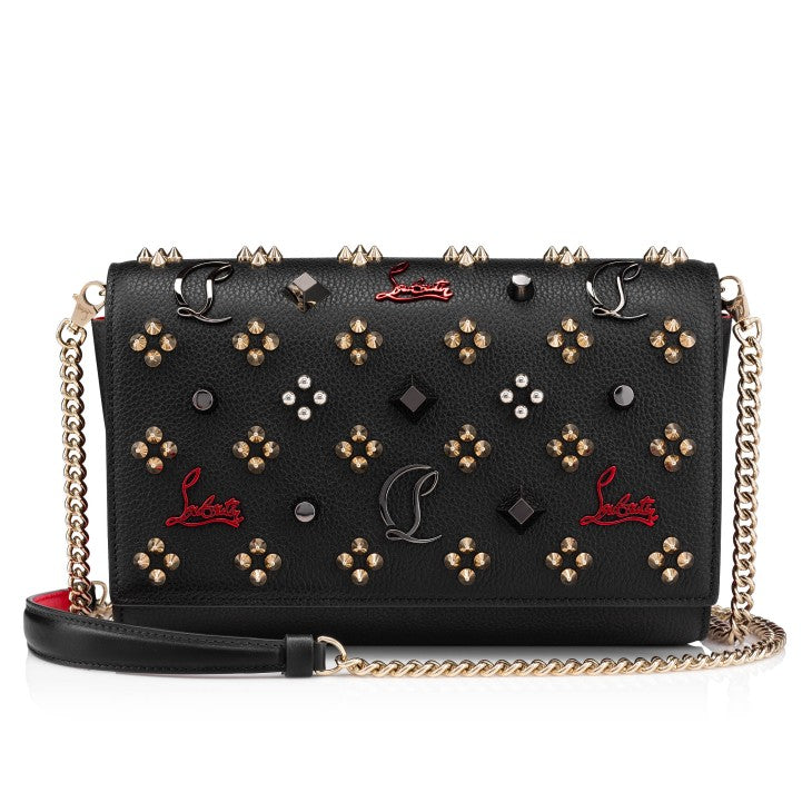 Paloma Clutch Spikes Loubinthesky schwarz
