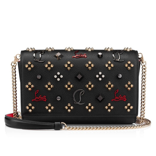 Paloma Clutch Spikes Loubinthesky schwarz