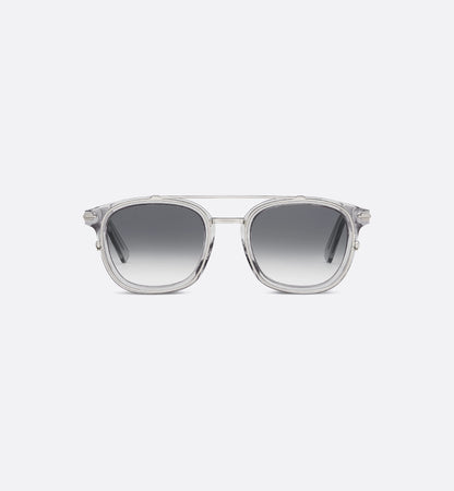 BlackSuit S14I Sunglasses Transparent Grey Square Bio-Acetate Men's