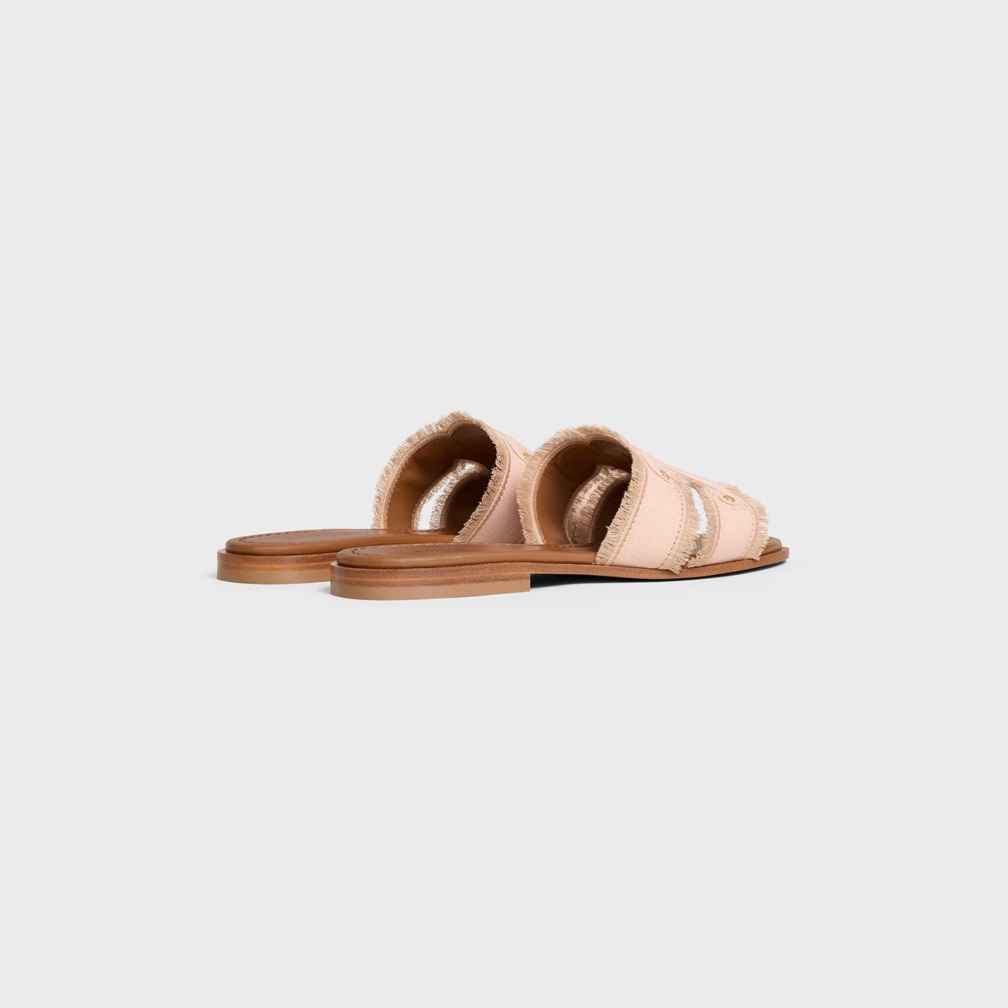 Marina Mules aus Canvas in Puderrosa