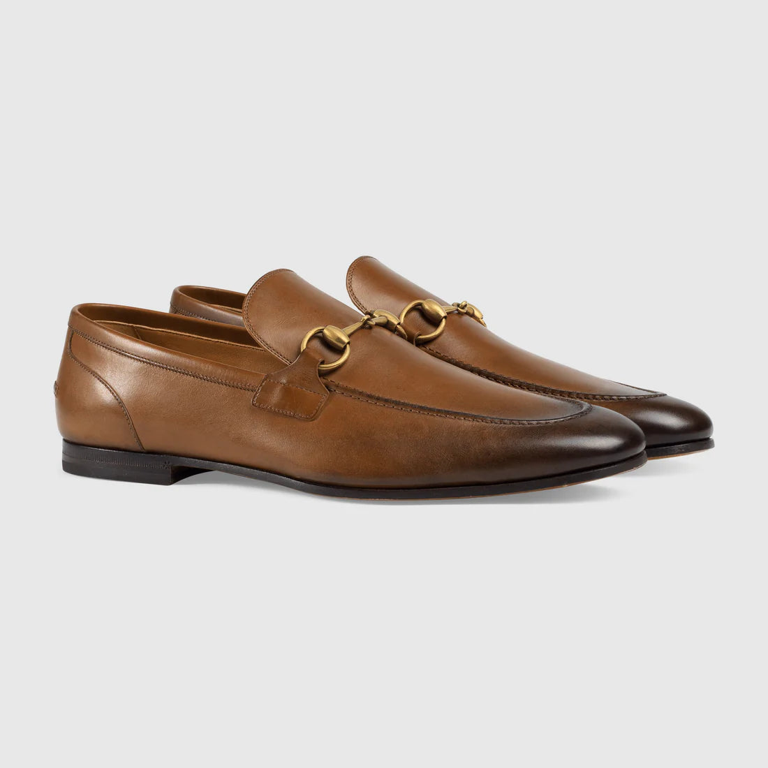 Men's GG Jordaan moccasin in brown leather