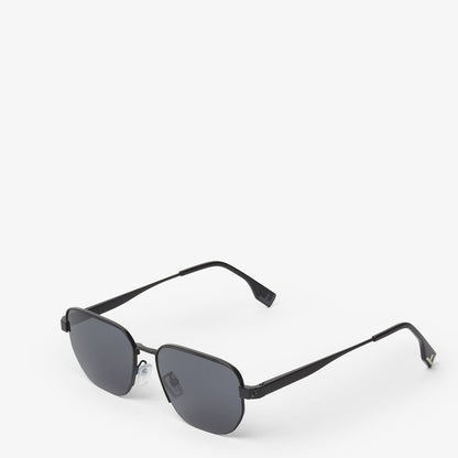 Sky sunglasses in matte black metal for men