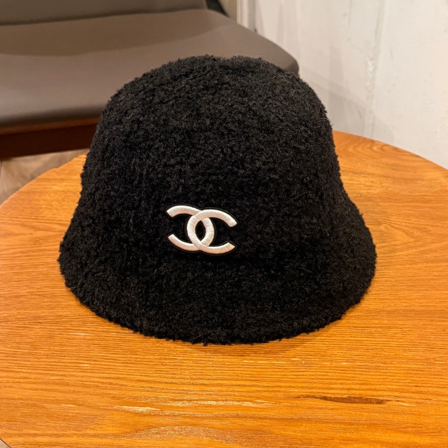 Bucket hat made of soft synthetic leather CC