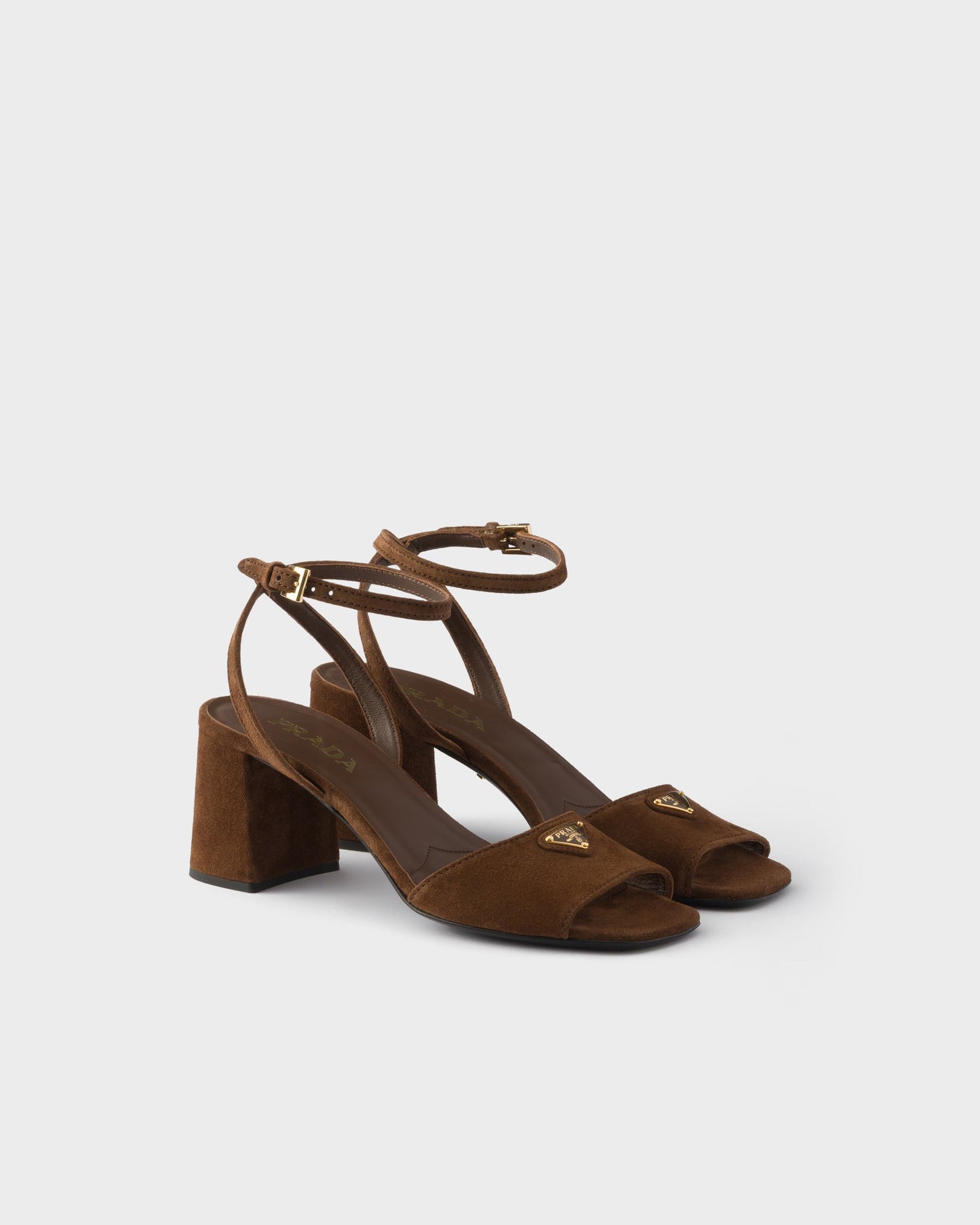 Sandalen aus Wildleder Kakao