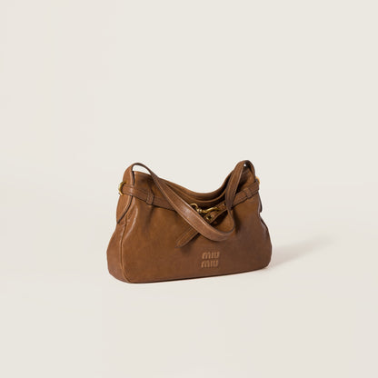 Aventure Tasche mittel aus Nappaleder in Braun