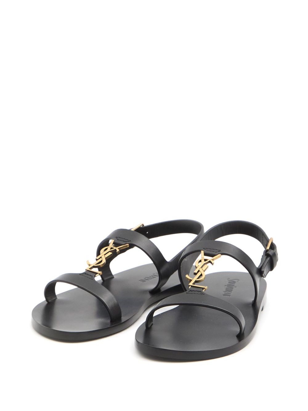 Cassandre slingback sandals with buckle in black leather