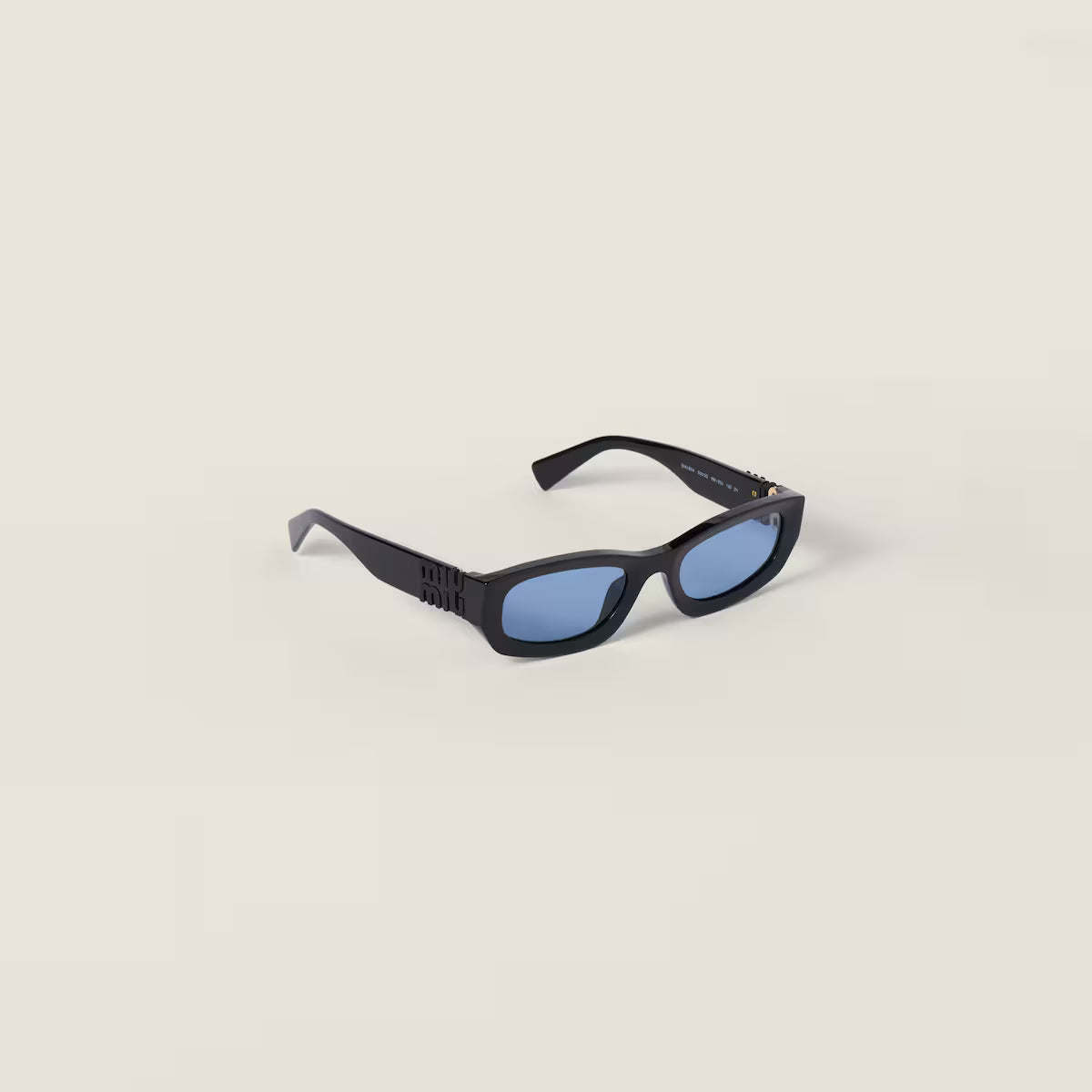 Miu Glimpse Sonnenbrille mit flachem Rahmen in Periwinkle-Farbe